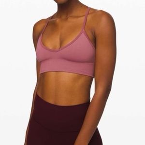 Lululemon Ebb to Street Bra - Moss Rose - size 4